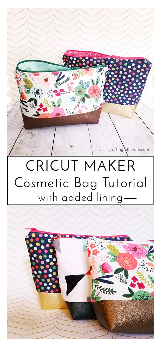Cricut Cosmetic Bag Tutorial | Crafting in the Rain
