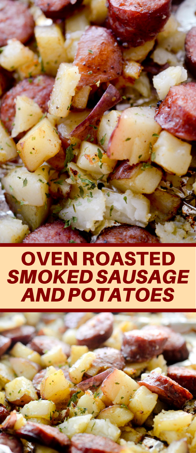 OVEN ROASTED SMOKED SAUSAGE AND POTATOES #veggies #easymeal OVEN ROASTED SMOKED SAUSAGE AND POTATOES #veggies #easymeal