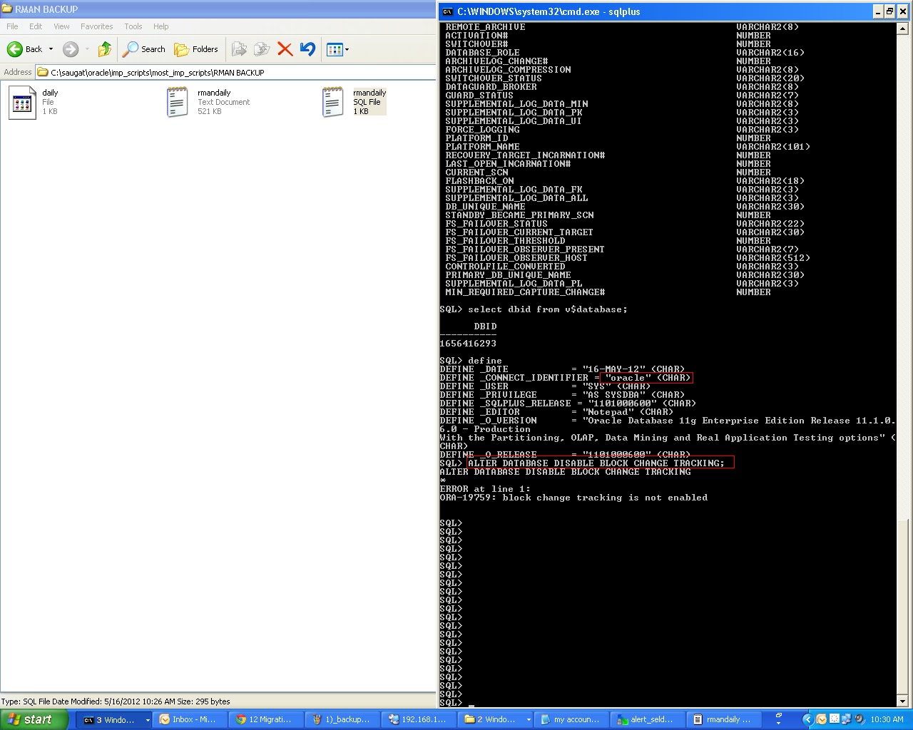 Saugat Chatterjee's Oracle DBA blogs
