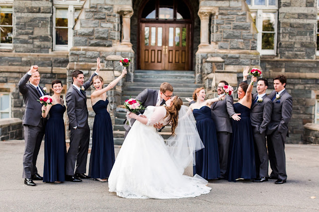 A classic fall wedding at Dahlgren Chapel on the Georgetown Campus and the Key Bridge Marriott in Washington, DC by H height=