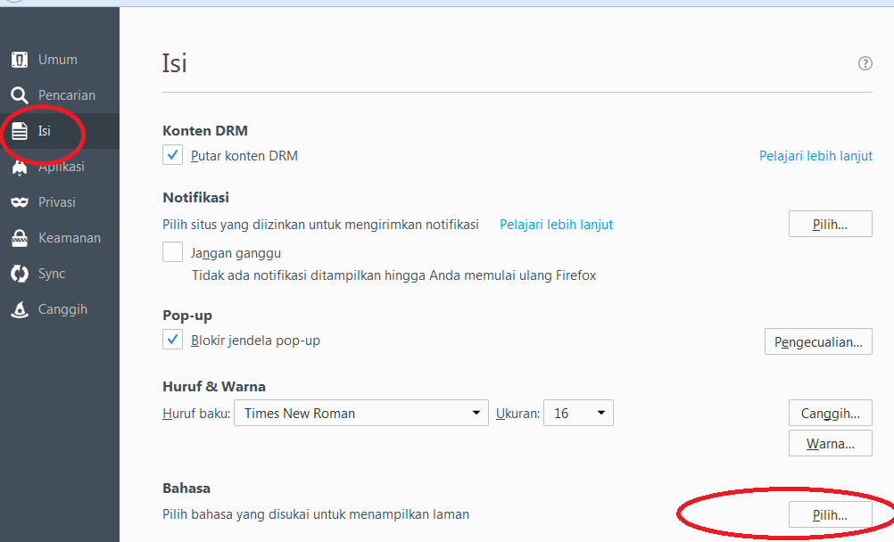Mengganti Bahasa Firefox Mengganti Bahasa Firefox