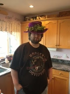 the latest red hat.  Just kidding my son playing around with one of my hats