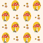 free mushroom and snail pattern paper