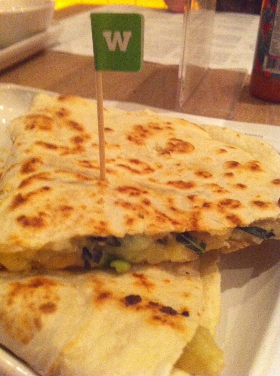 Cheese, Peas and Chocolate Pudding Wahaca Soho