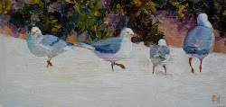 oil paintings seagulls painting 6x12 direction kelley macdonald change yet canvas