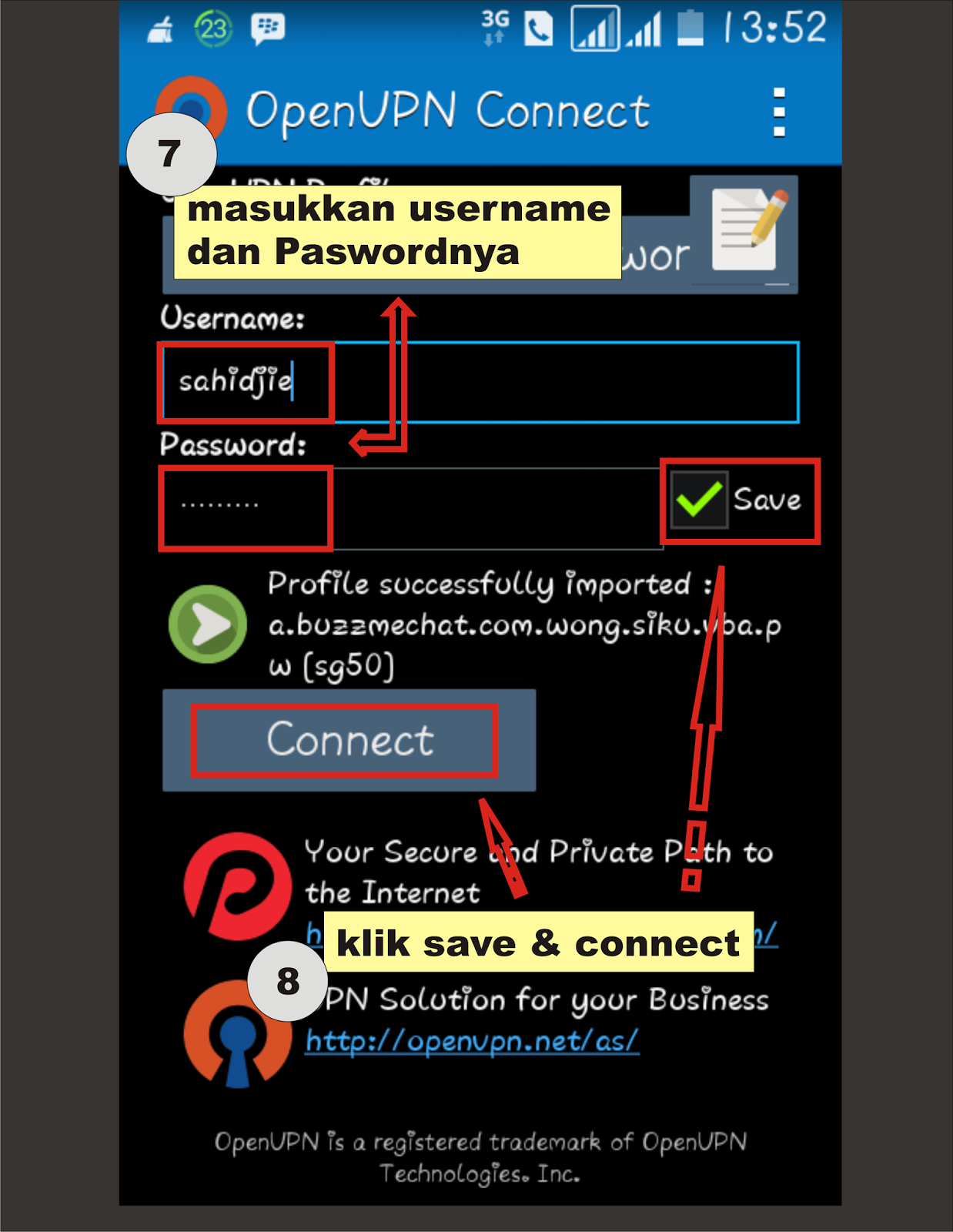 Cara Memasukkan File Config Dan Connect OpenPVN Android - KOLAKA VPN SSH