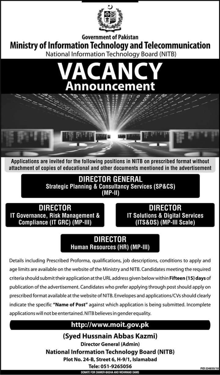 Ministry OF IT and jobs 2019