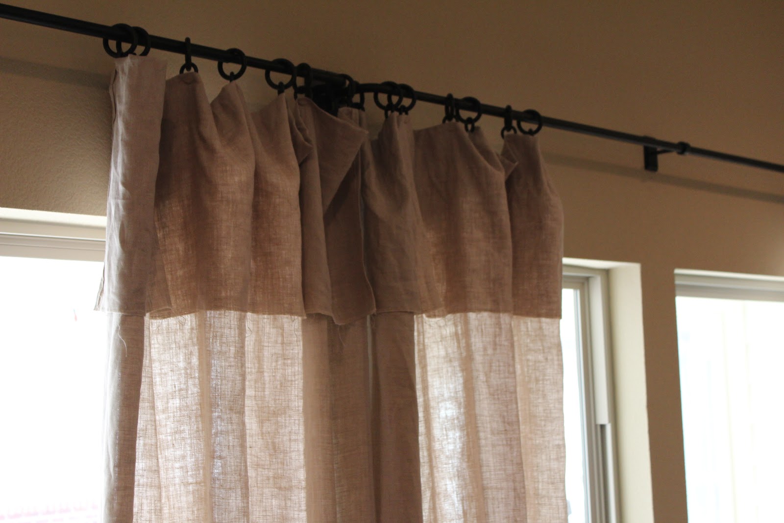 Cakey & Bubs: linen curtains {my home}