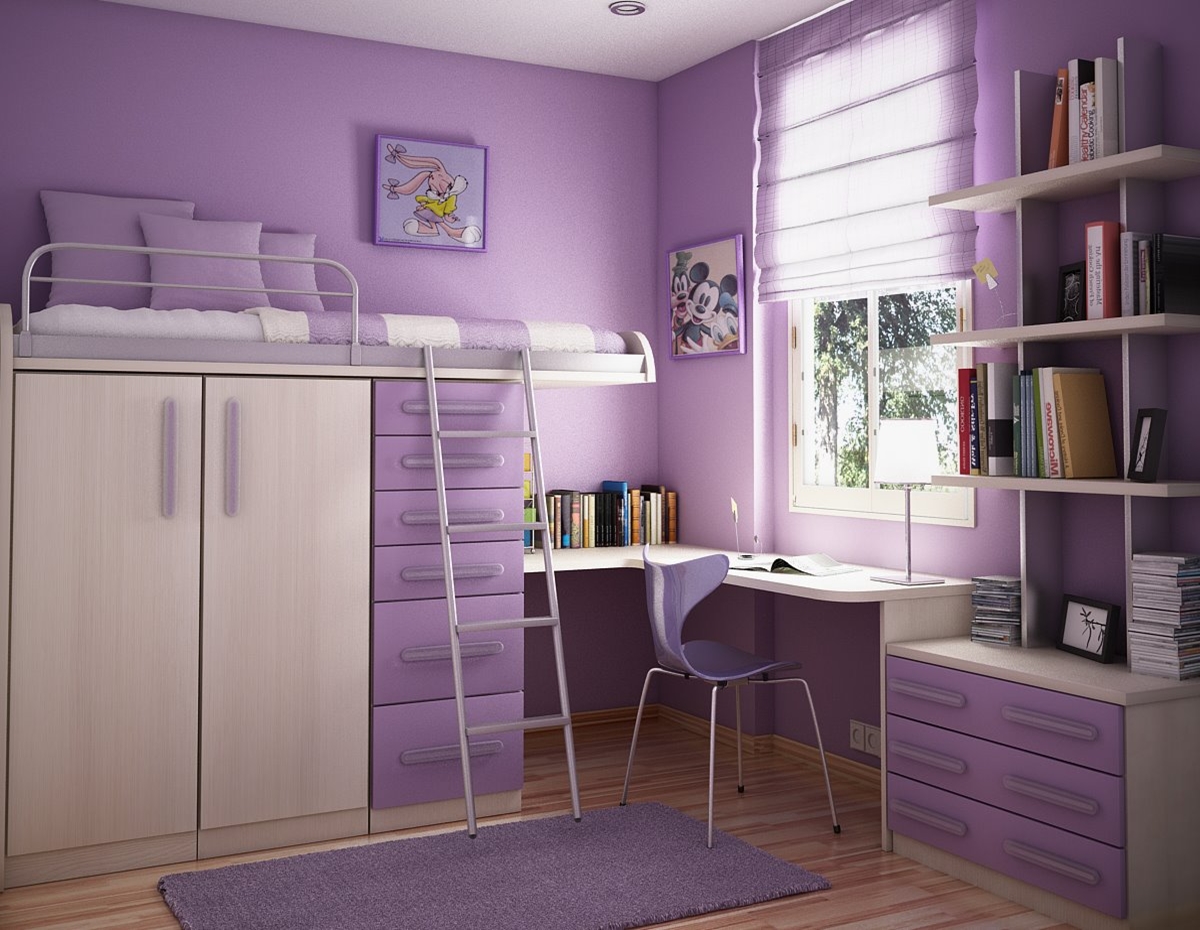 Purple Minimalist Kids Room Design Home Design Picture
