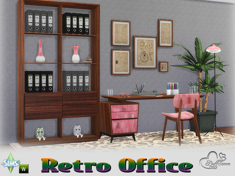 Sims 4 Ccs The Best Retro Office By Buffsumm