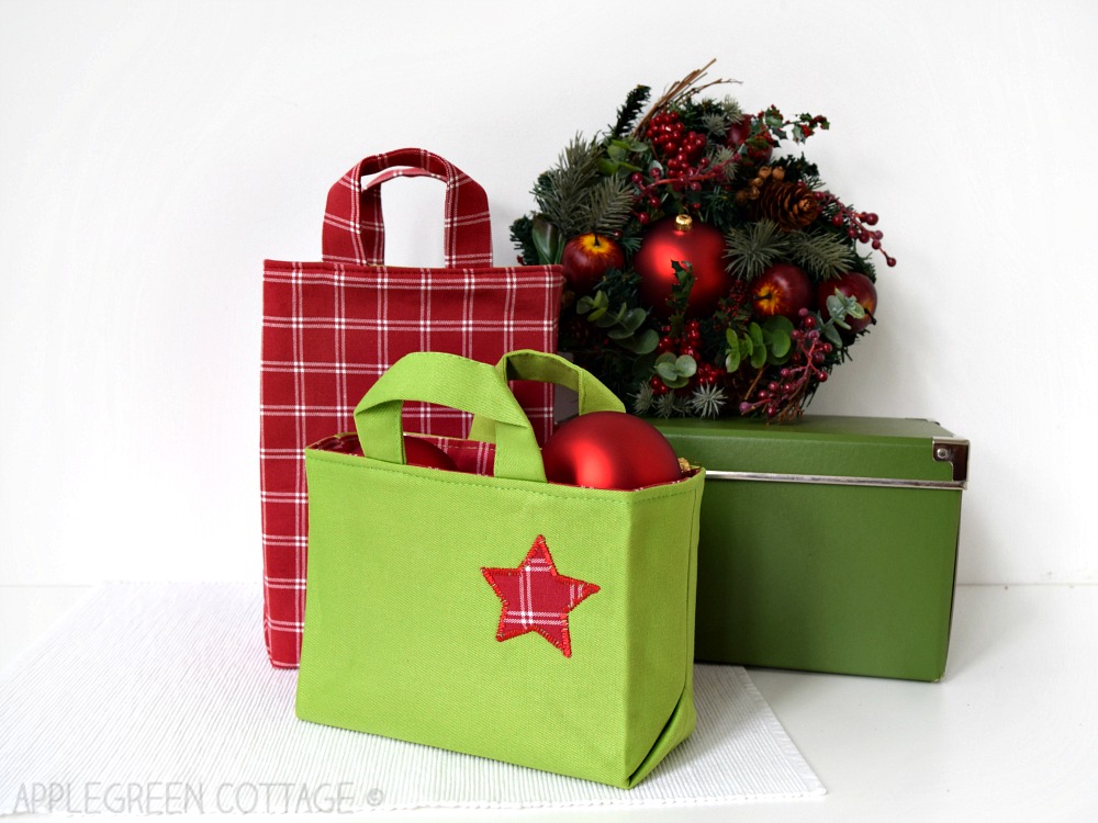 Fabric Gift Bag Pattern Perfect for Christmas AppleGreen Cottage