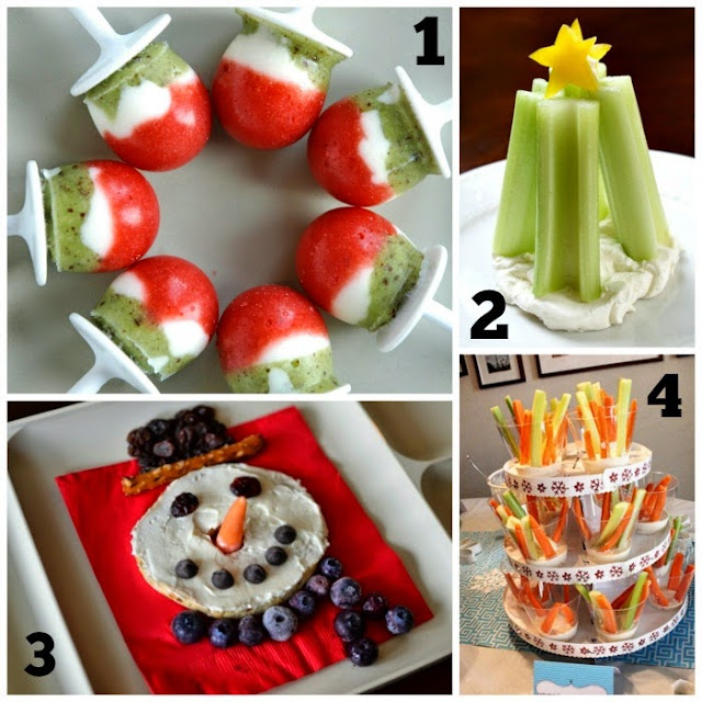 Healthy Holiday Snacks Collage 1