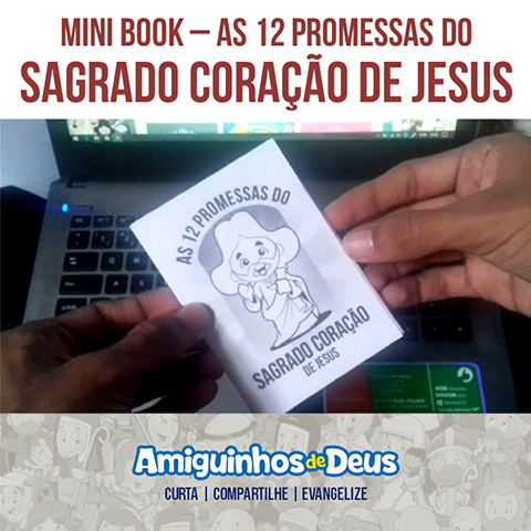 mini book as 12 promessas do sagrado coração amiguinhos de deus