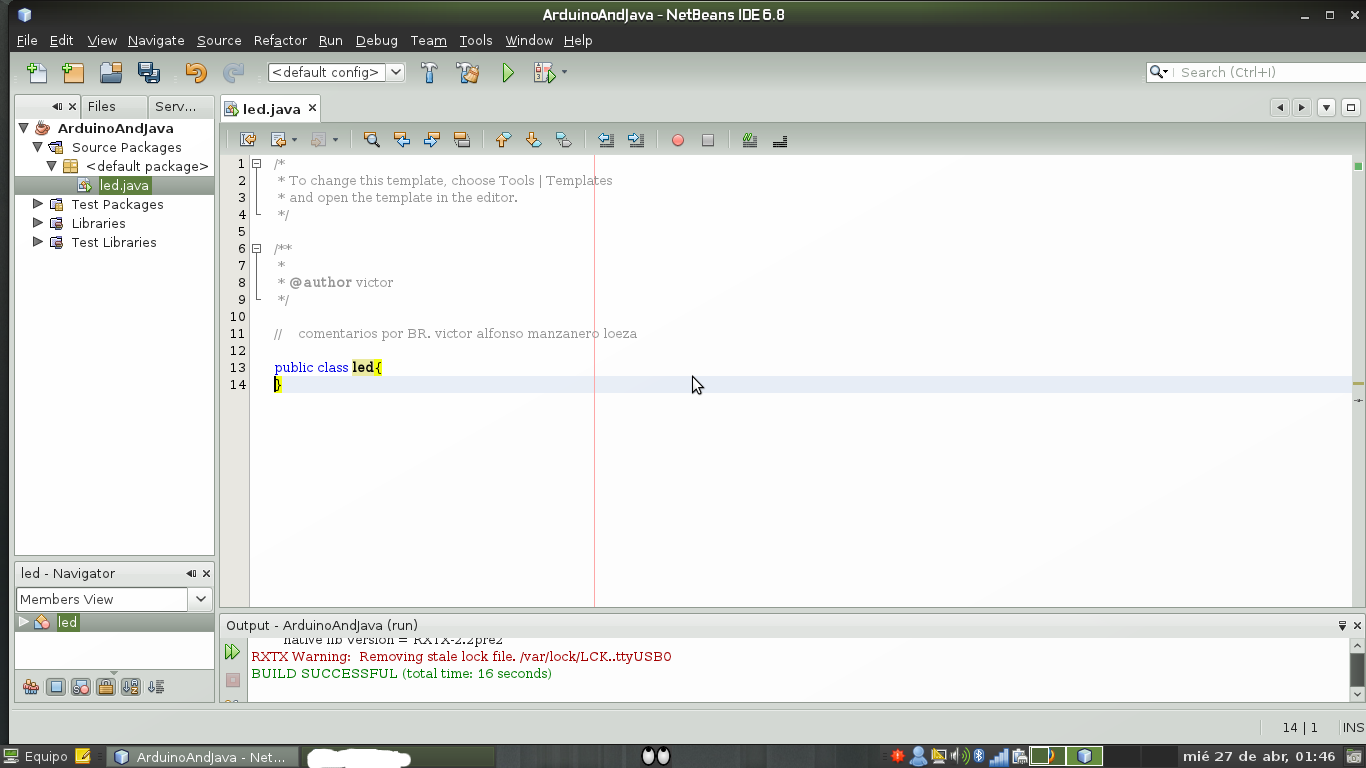 Java al maximo: Primer tutorial: Arduino desde Java
