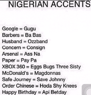 nigerian accents translation
