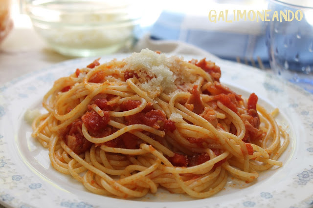 Spaguetti all´amatriciana GALIMONEANDO