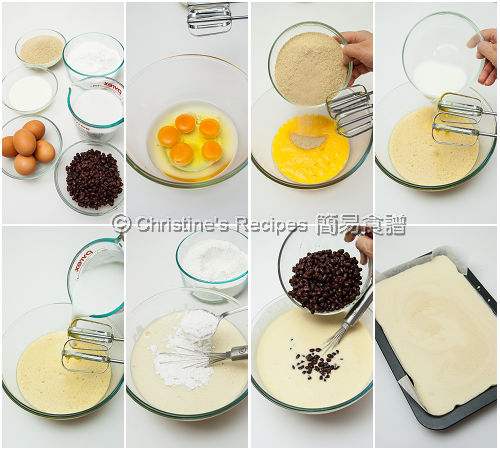 焗紅豆椰汁年糕製作圖 Baked Red Bean Coconut Cake Procedures