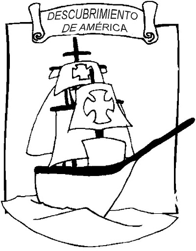 LAMINAS COLEGIALES PARA IMPRIMIR Y RECORTAR: 12 de octubre – descubrimiento de América – Cristobal Colón para colorear