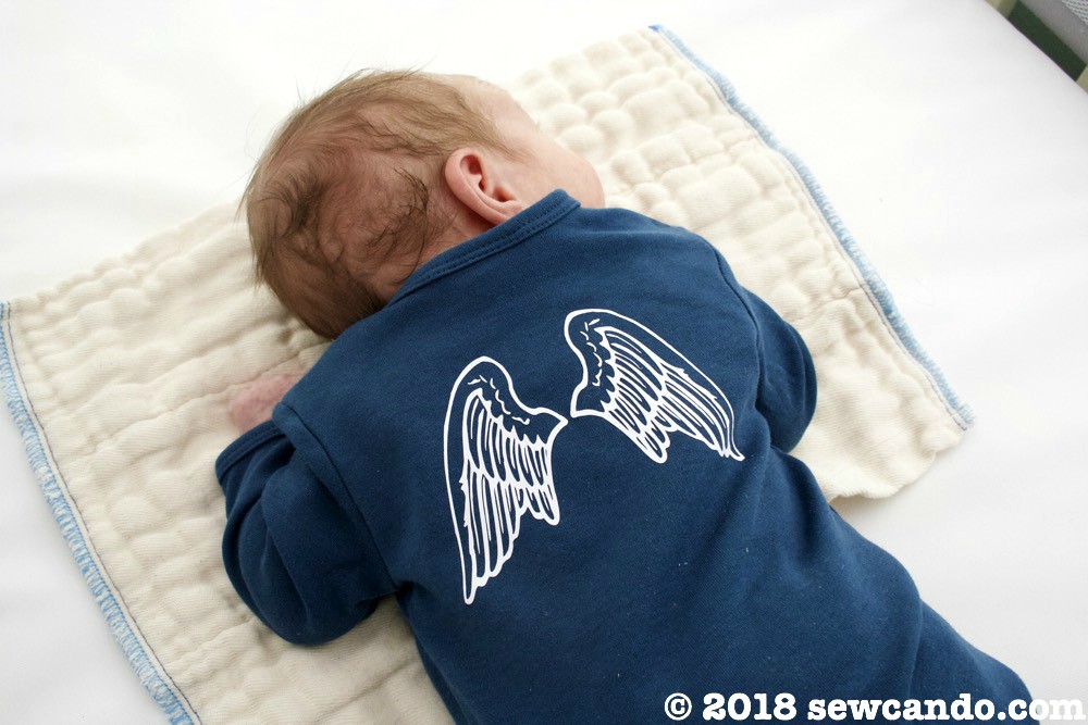 Sew Can Do: Make A Heat Transfer Angel Wings Baby Gown