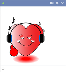Musical heart emoticon