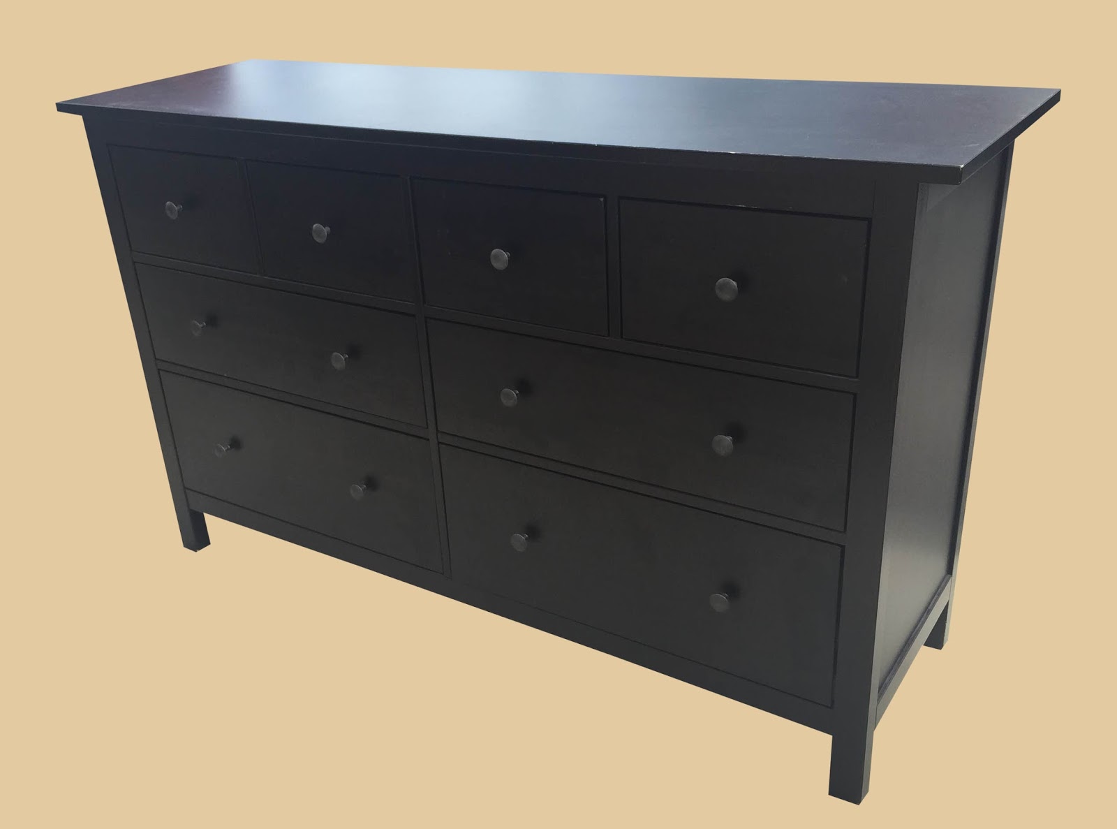 Uhuru Furniture & Collectibles Black Ikea Hemnes 8 Drawer Dresser