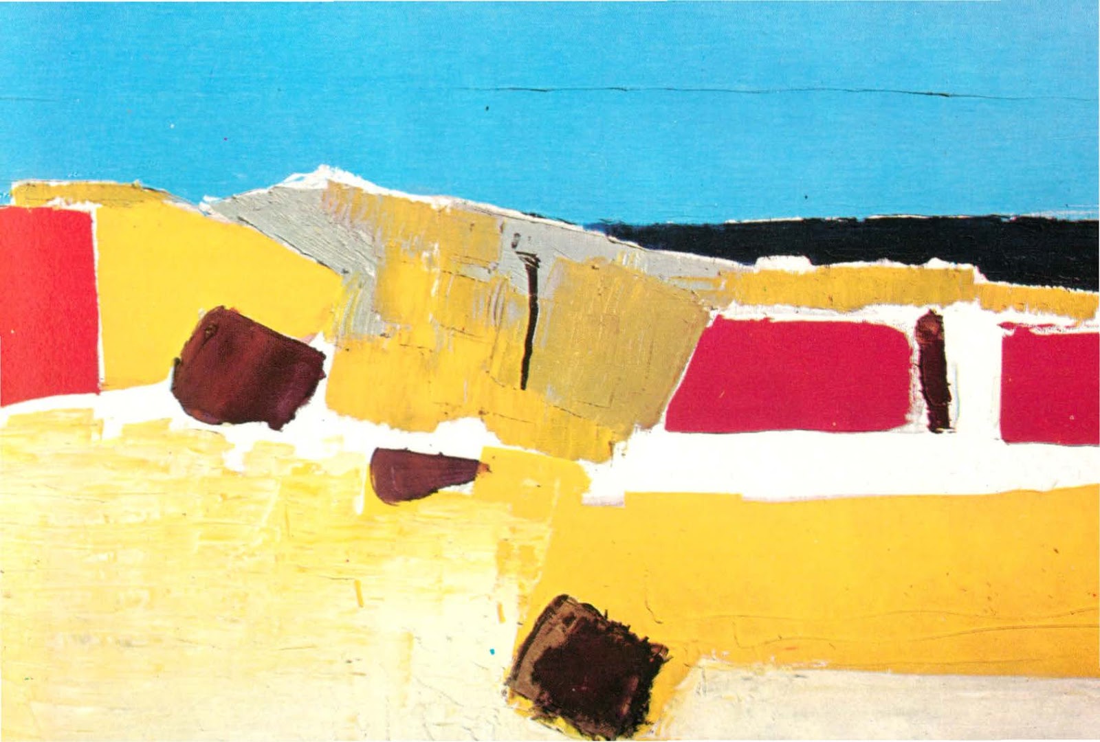 пейзаж, 1952. николай де сталь художник. де сталь художник. николя де сталь художник. никола де сталь футбольный матч.