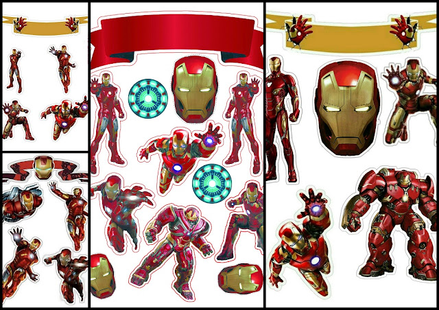 Iron Man: Toppers para Tartas, Tortas, Pasteles, Bizcochos o Cakes para Imprimir Gratis. Iron Man: Toppers para Tartas, Tortas, Pasteles, Bizcochos o Cakes para Imprimir Gratis.