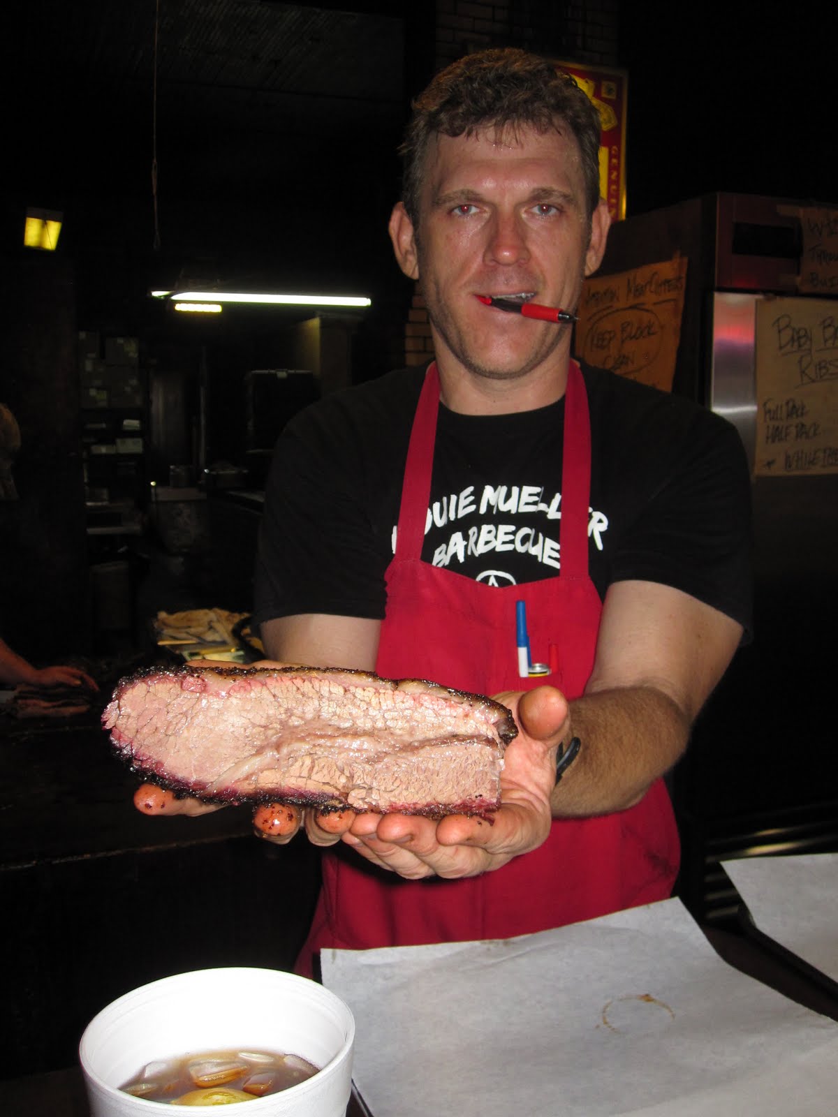 Man Up Tales of Texas BBQ™ Brisket at Louie Mueller Barbecue (Taylor, TX)