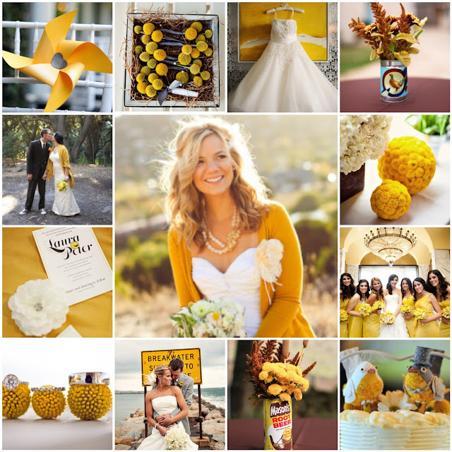 mustard yellow, golden yellow wedding