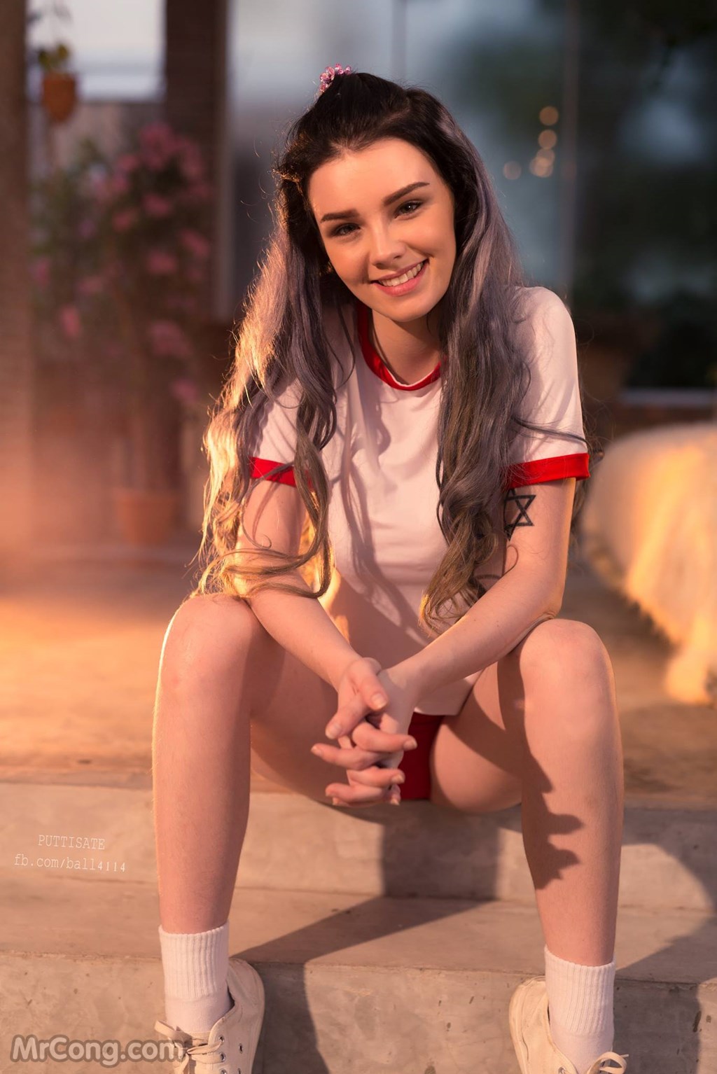 Young Jessie Vard shows off her beauty in sports outfit (8 pictures) photo 1-0