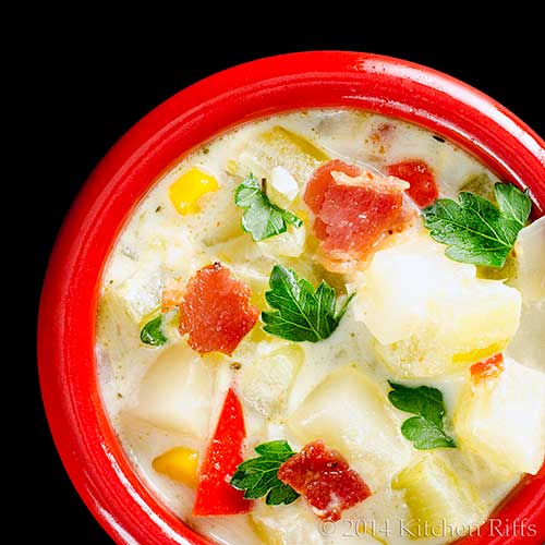 Celery, Corn, and Bacon Chowder