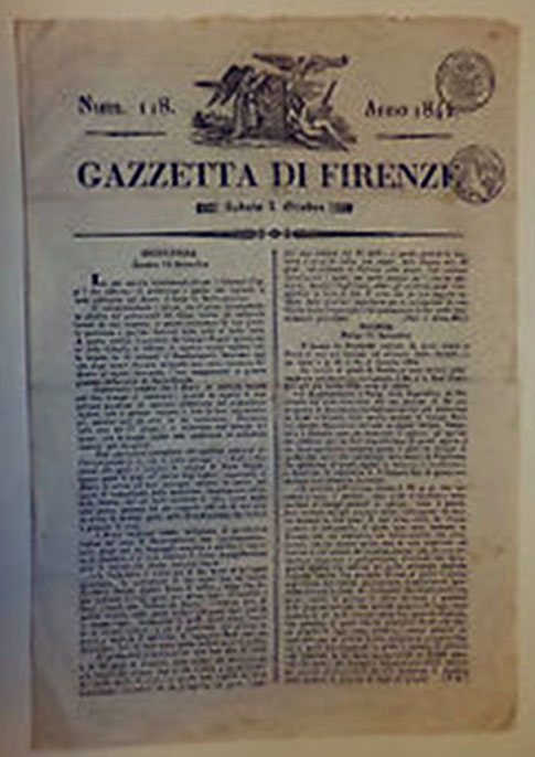 Il blog della Biblioteca di Marradi La Gazzetta di Firenze