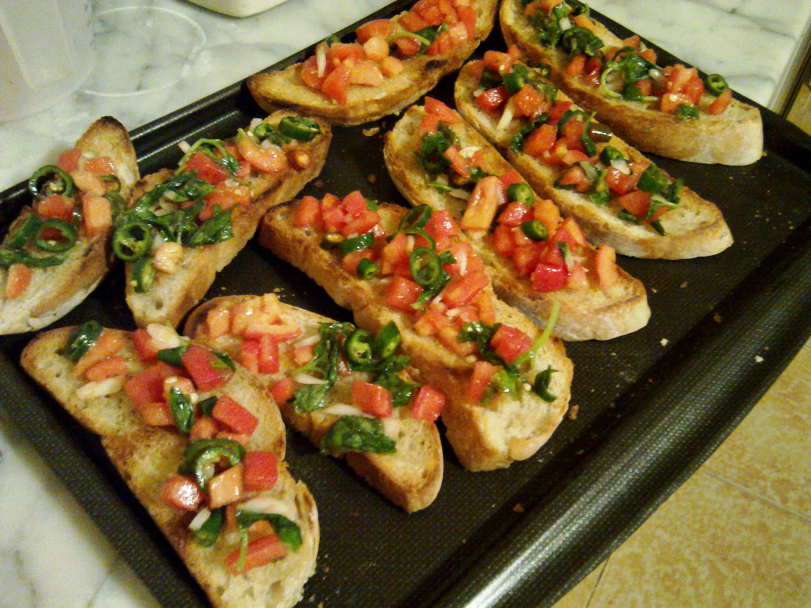 Happy Baking Bruschetta Bread from scratch