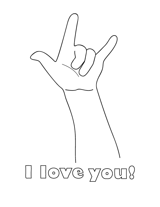 i love you coloring pages crafts - photo #13