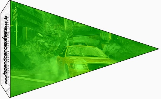 In Green, For Guys Party: Free Party Printables and Images. Food Flags.