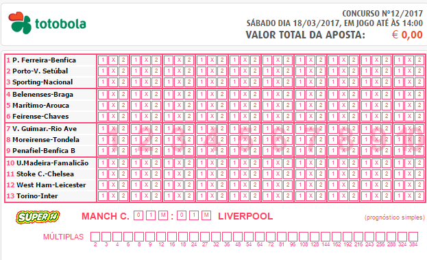 Apostas multiplas totobola Apostas multiplas totobola