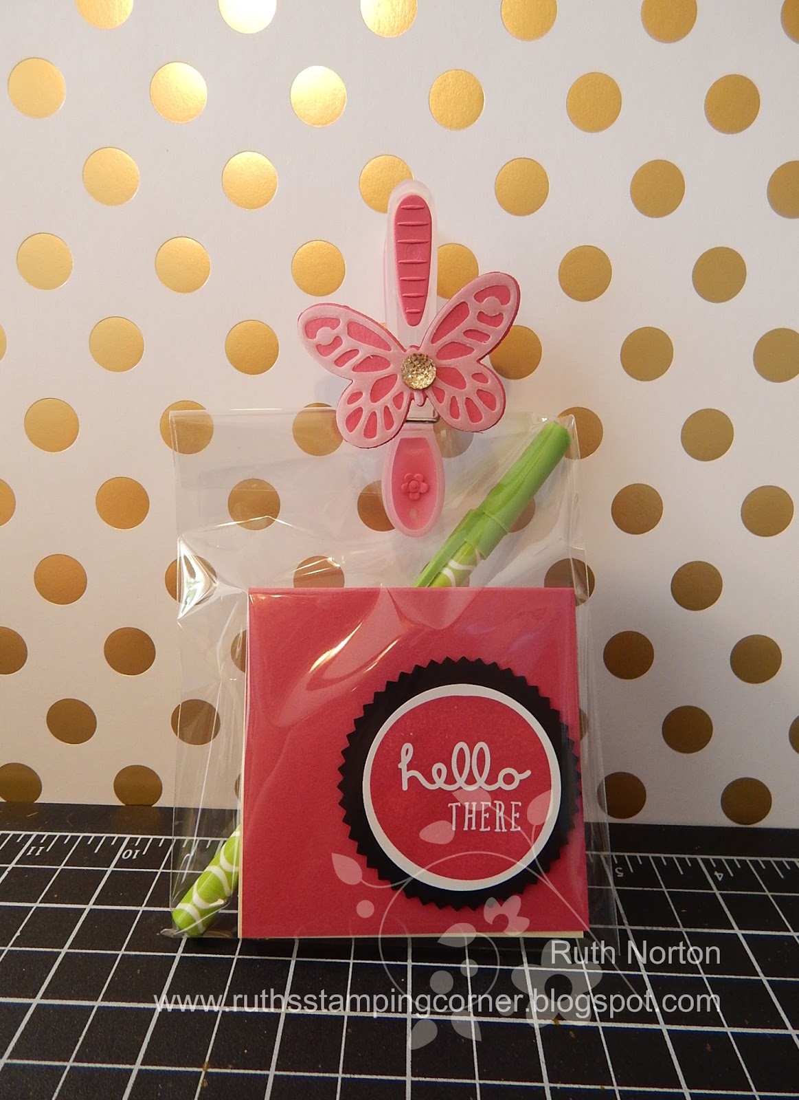 Ruth's Stamping Corner Post It Notes and Butterflies