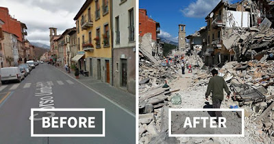efectele unui cutremur recent din Italia - imagine preluată de pe google images via www.boredpanda.com efectele unui cutremur recent din Italia - imagine preluată de pe google images via www.boredpanda.com