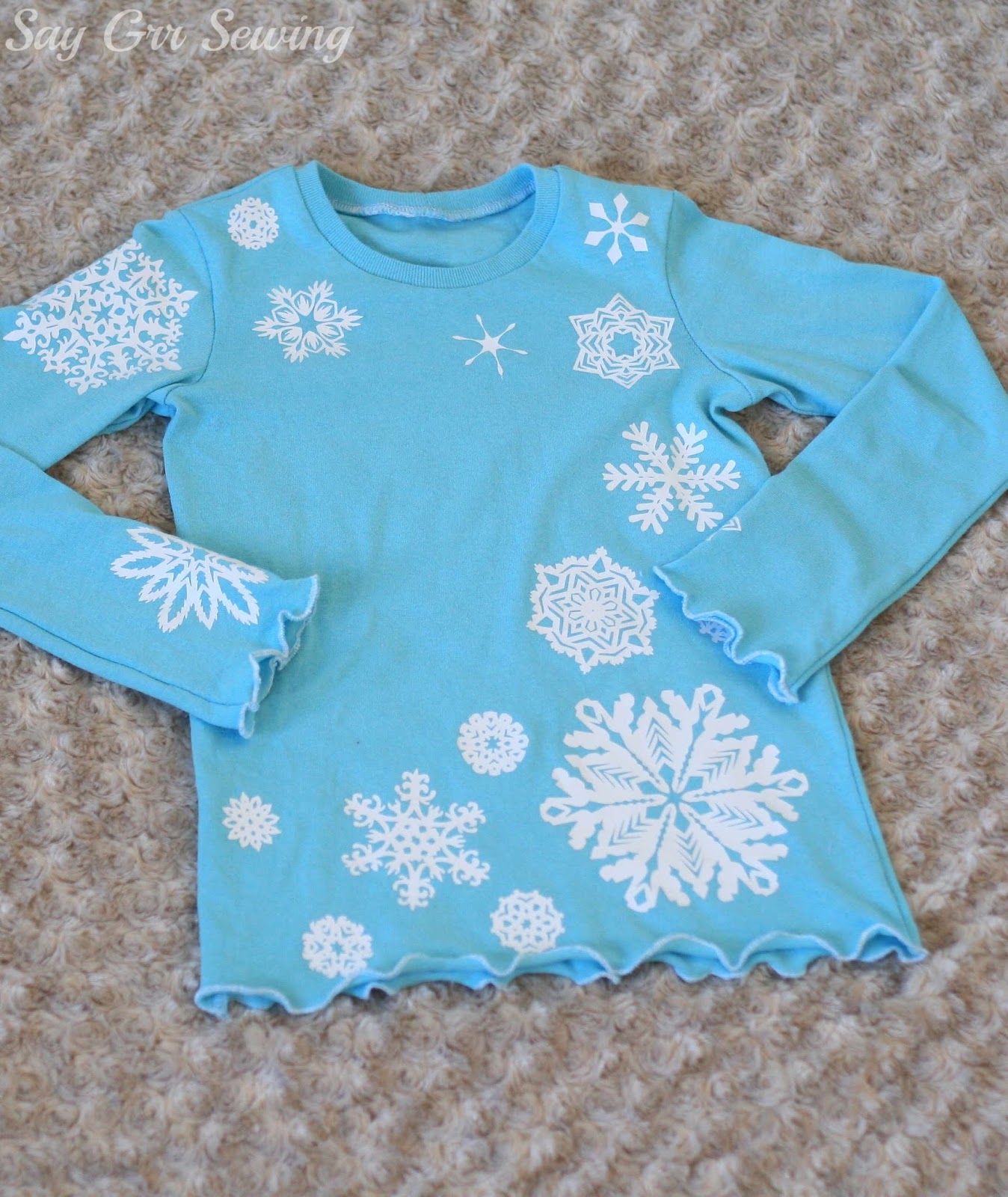 Say Grr Sewing Snowflake Outfit