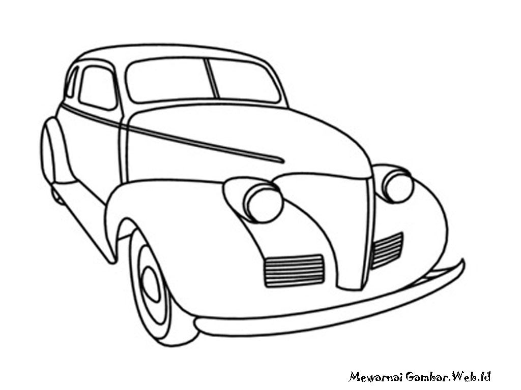 Gambar Mewarnai Mobil Antik Klasik Mewarnai Gambar