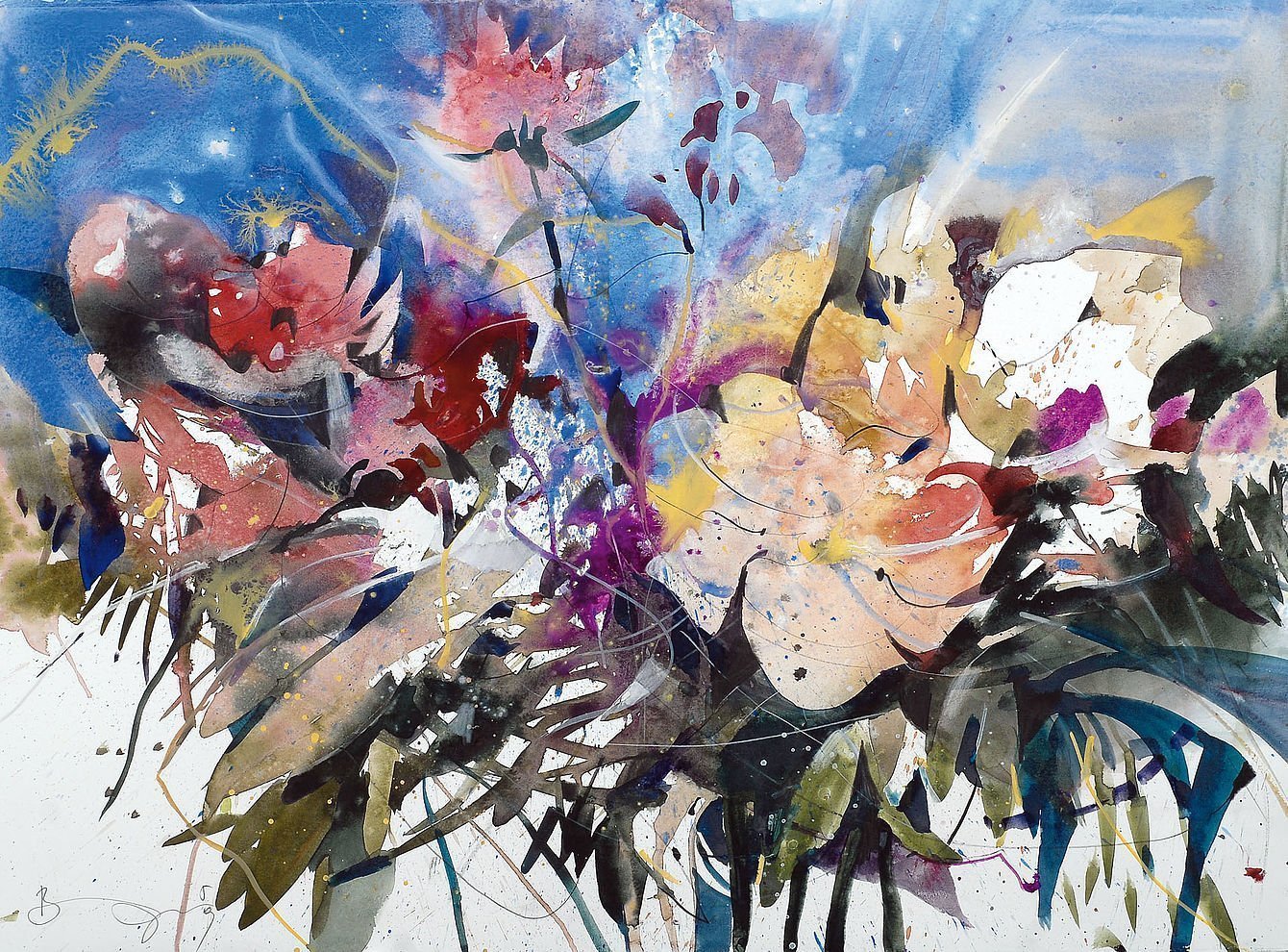 цветы темпера. триша адамс картины. роза темпера. цветы темпера. цветы темперой.