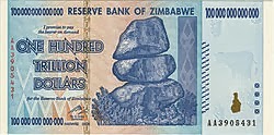 Zimbabwe (ZWD100 trillion bill)