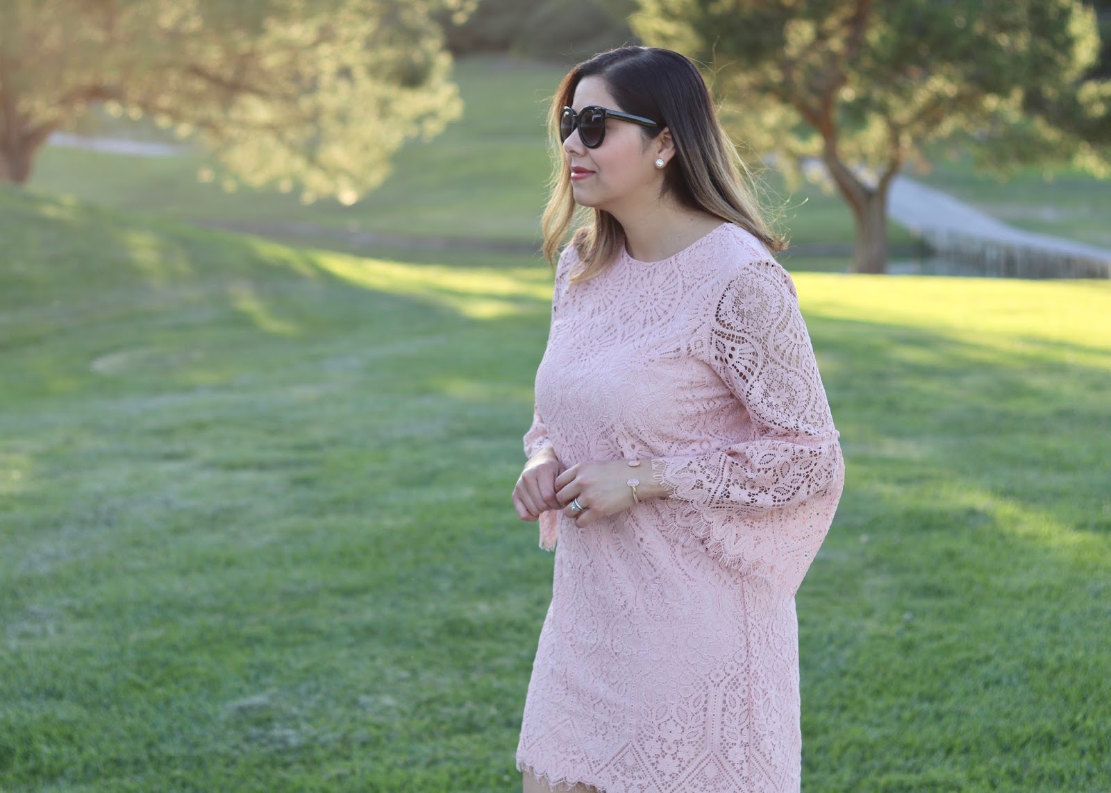 Blush Delicate Lace Outfit what to wear to a wedding, what to wear to an elegant brunch, spring 2017 trends