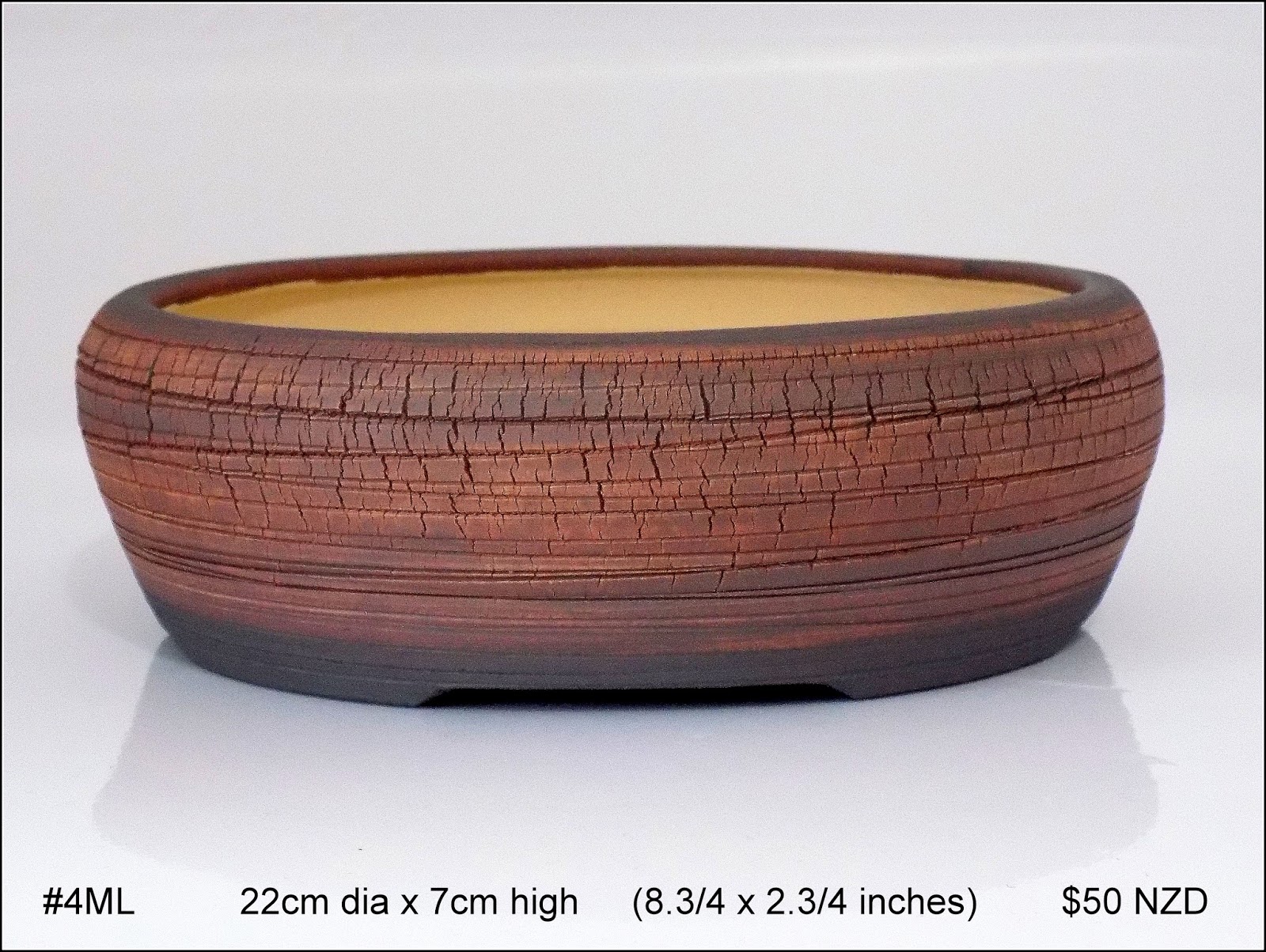 Fionna's Bonsai Pots, Kiwi Made, In New Zealand Mediums (Larger)