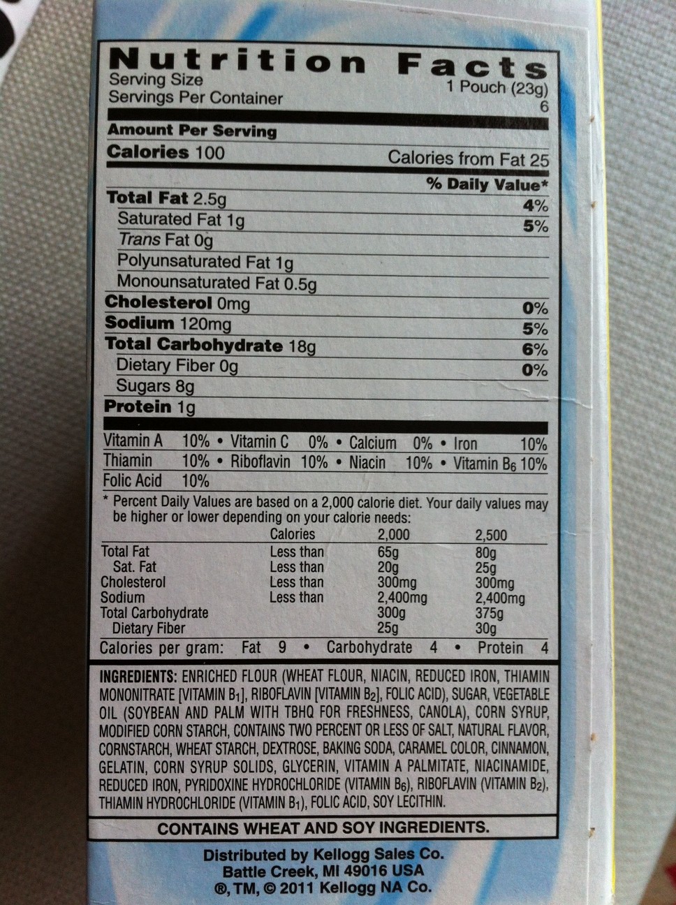 Pop Tart Ingredient Label Best Label Ideas 2019