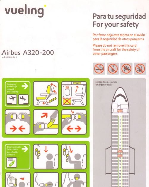Airline Memorabilia Tarjeta De Seguridad Safety Card Vueling