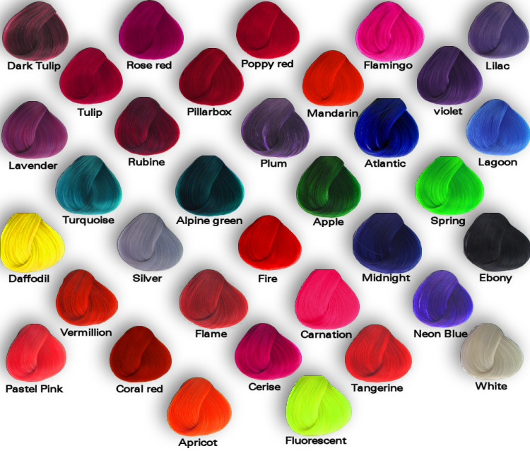 Manic Panic Hair Colour Chart