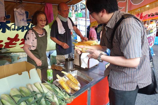 Japanese corn food stall