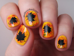 maple leaf nail nails fall shapes various sizes