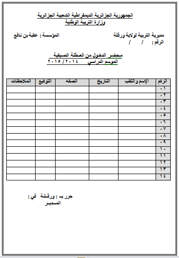نموذج رفض العمل للخادمة